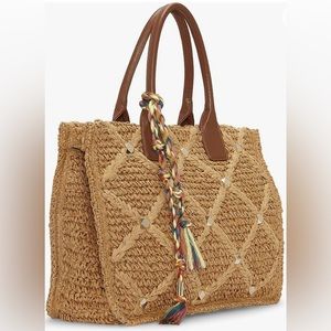 Never Used- Vince Camuto Orla Straw Tote